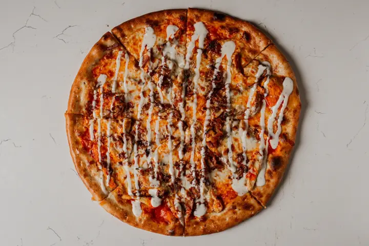 Buffalo Chicken Bacon Ranch Pizza